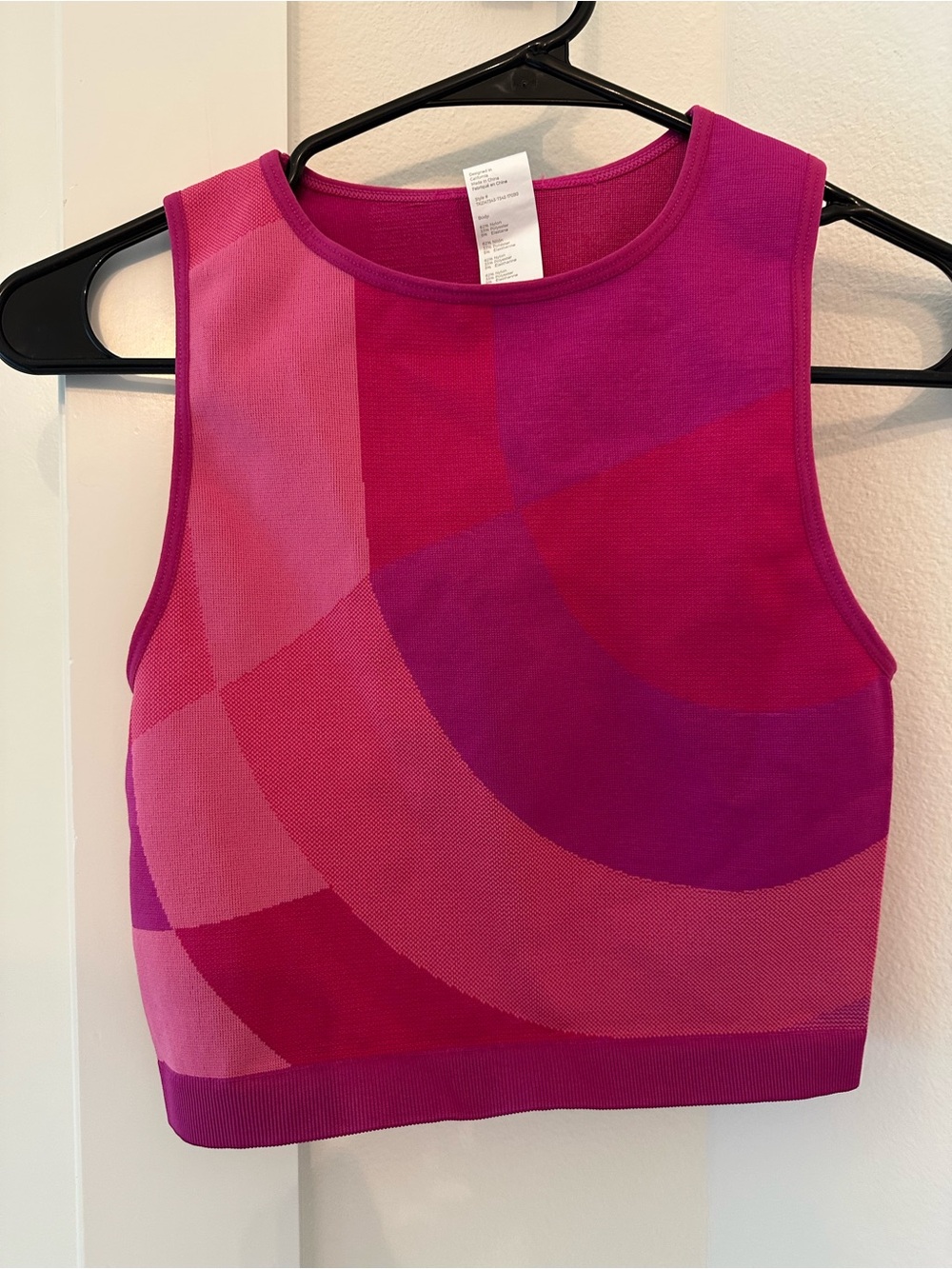 Fabletics Magenta Pink Seamless Crop Tank
